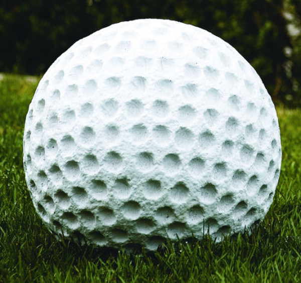 Golf Ball Sculpture Large Scale Cement Heavy Weight Cast Stone